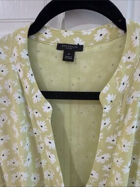 Ann Taylor Petite Light Green Floral Midi Dress